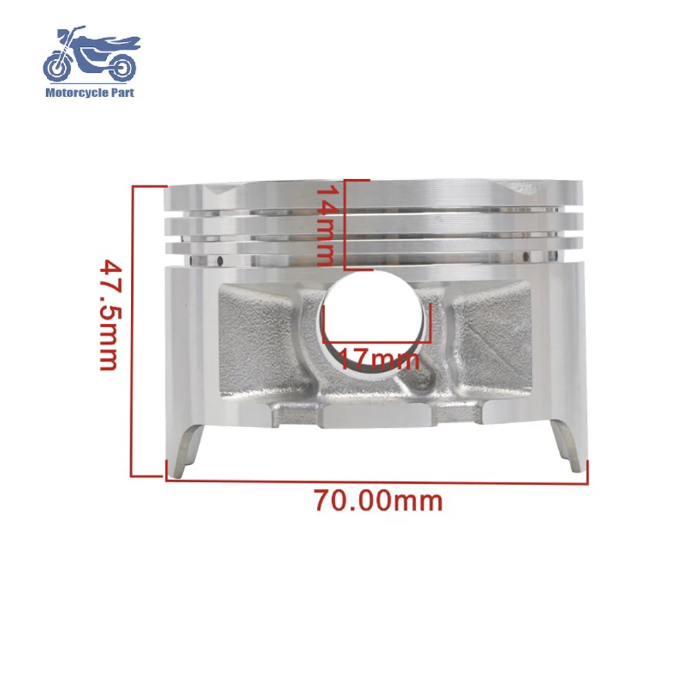STD 70 мм поршневой палец 17 поршень двигателя мотоцикла и комплект поршневых колец