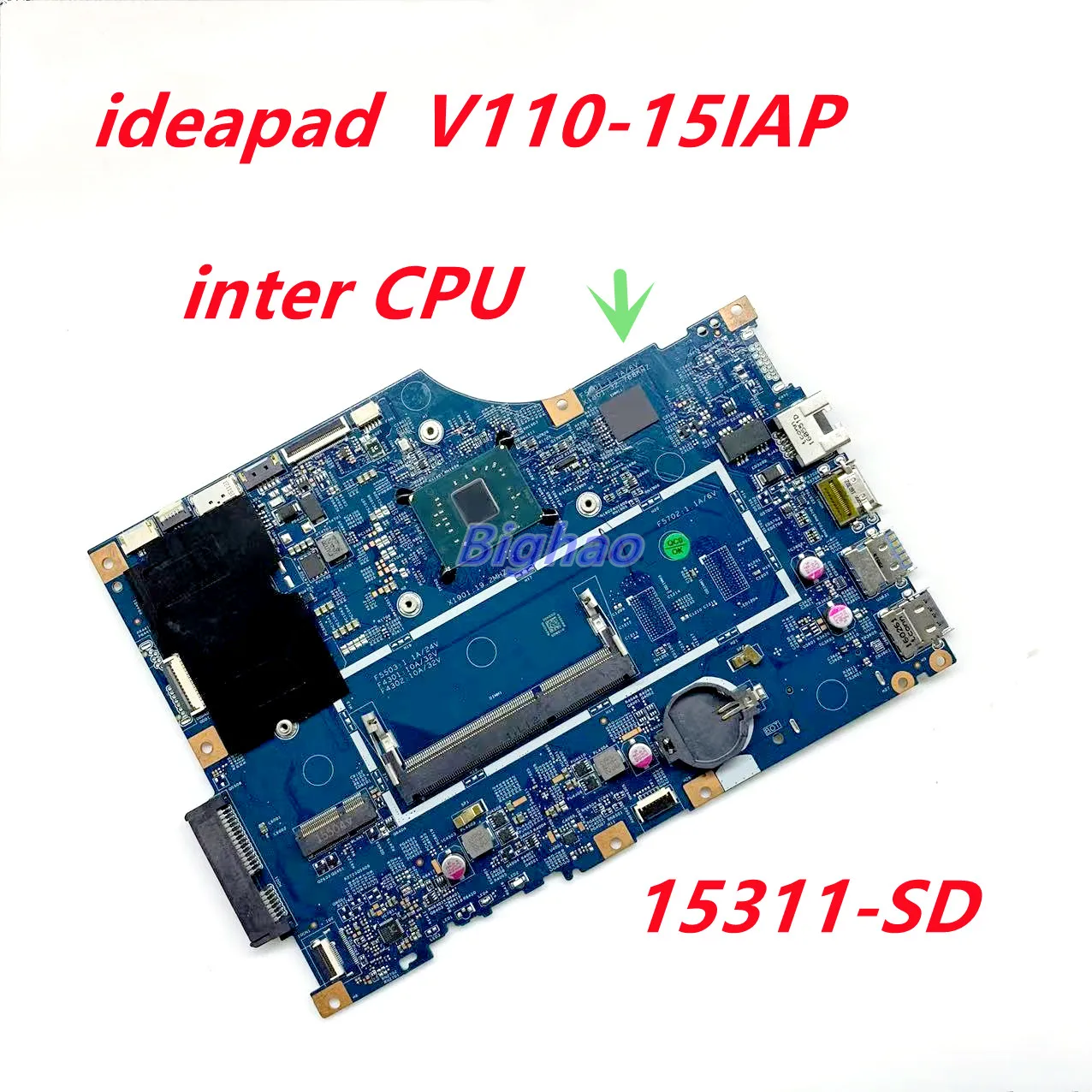 

LV114A MB_HF15311-SD 448.08A05.SD для lenovo ideapad 110-15IAP V110-15IAP материнская плата для ноутбука с внутренним процессором