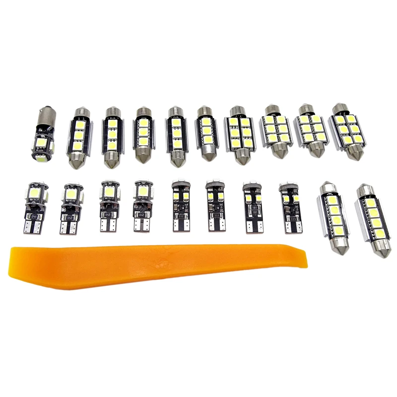 

20 шт. светодиодные лампы Canbus автомобильные лампы внутренняя посылка комплект для 2008-2010 BMW 5 серии E60 M5 Карта Купол багажник пластина светильн...