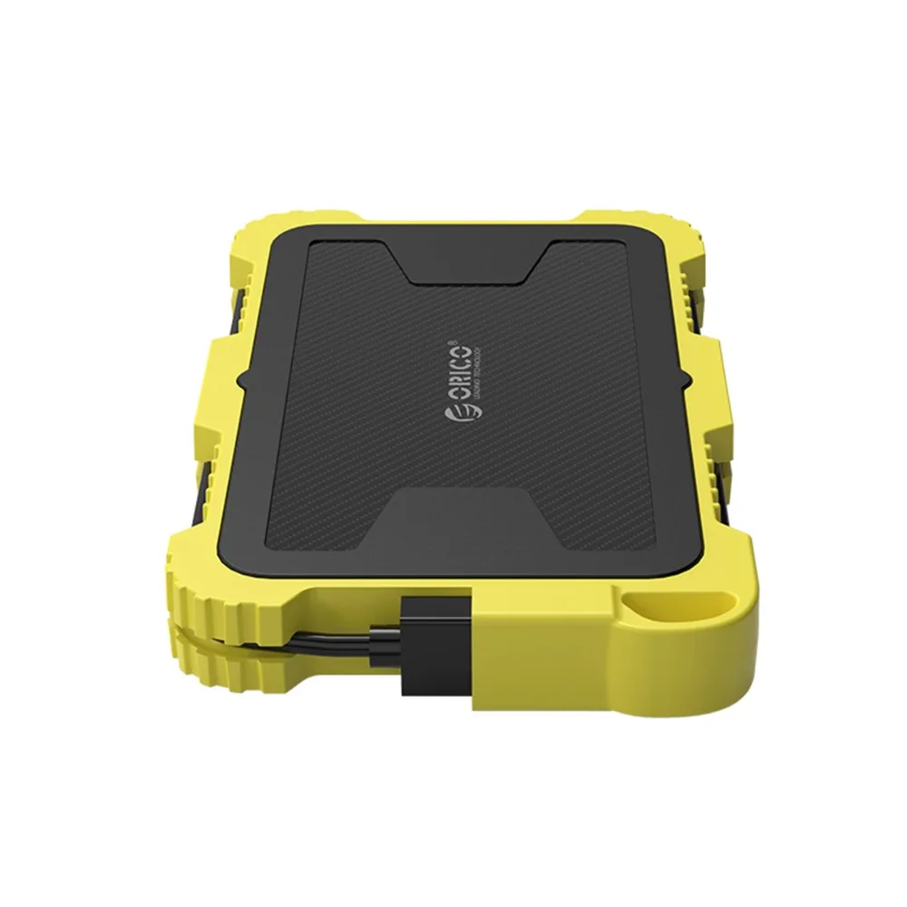 ORICO 2,5 дюймов USB3.0 HDD чехол для наружного водонепроницаемого ударопрочного пылезащитный тройной защиты с крюком жесткий диск коробка для HDD SSD