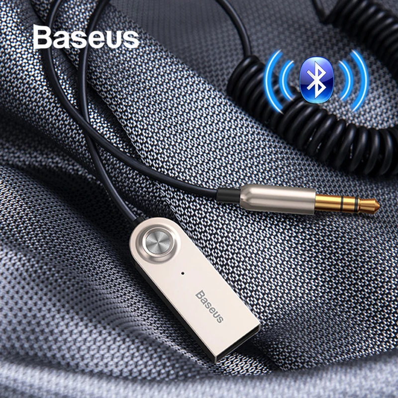 Baseus USB Bluetooth адаптер Aux Bluetooth адаптер V5.0 приемник аудио передатчик кабель программный ключ для автомобиля 3,5 мм разъем автомобильный адаптер кабель bluetooth адаптер блютуз адаптер usb bluetooth