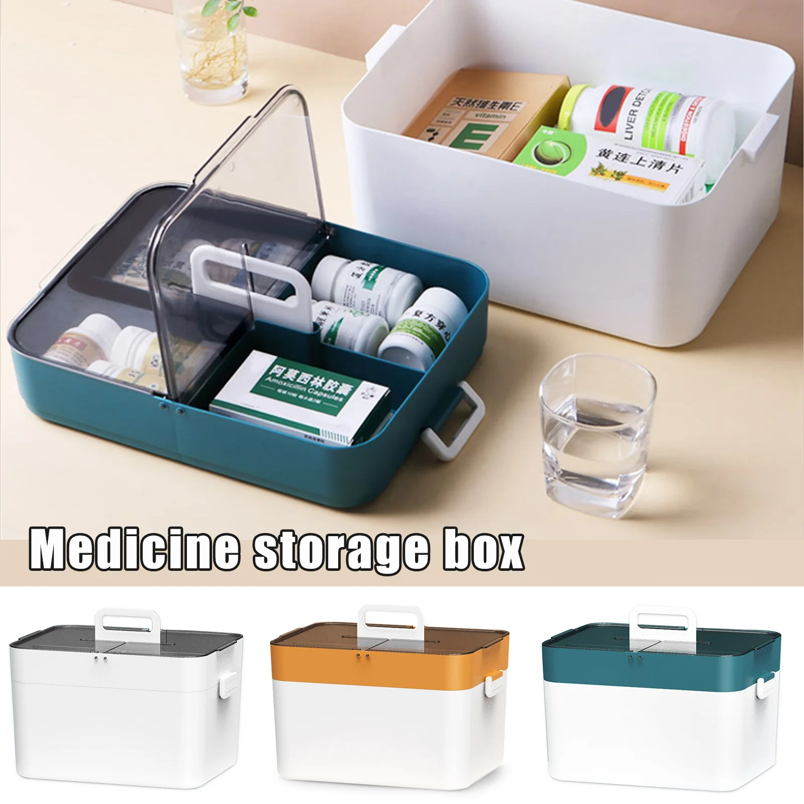 

Многослойный пластиковый контейнер для оказания первой помощи портативный маленький чехол для лекарств с крышкой для дома Health99