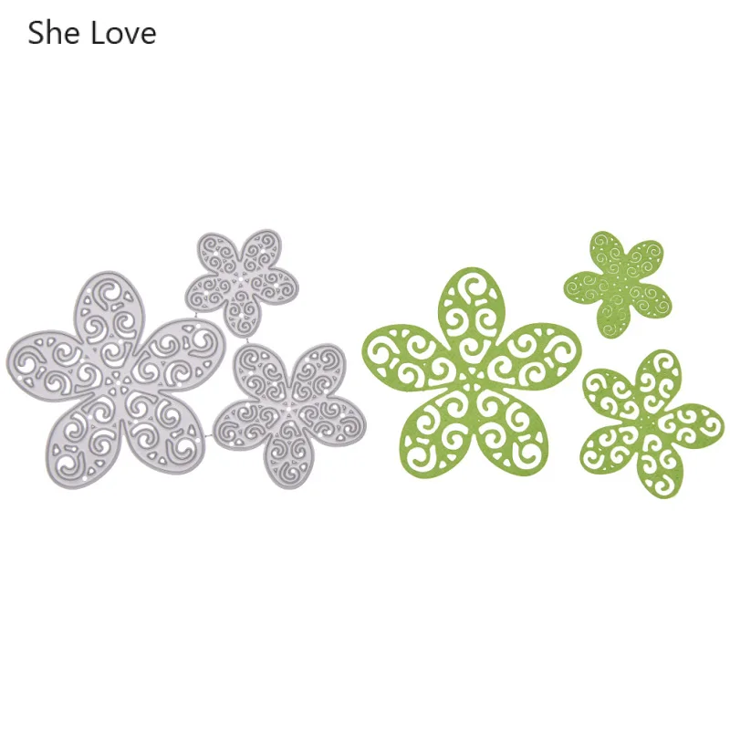 She Love полый цветок металла резки штампы ремесло Новый 2019 Скрапбукинг тиснения