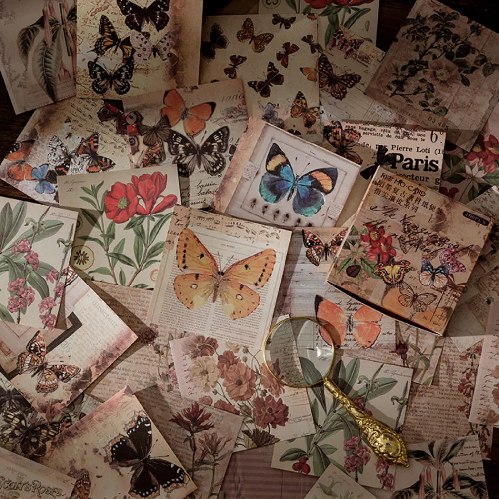 100 шт. винтажная бумага для скрапбукинга мини ретро свежий DIY коллаж