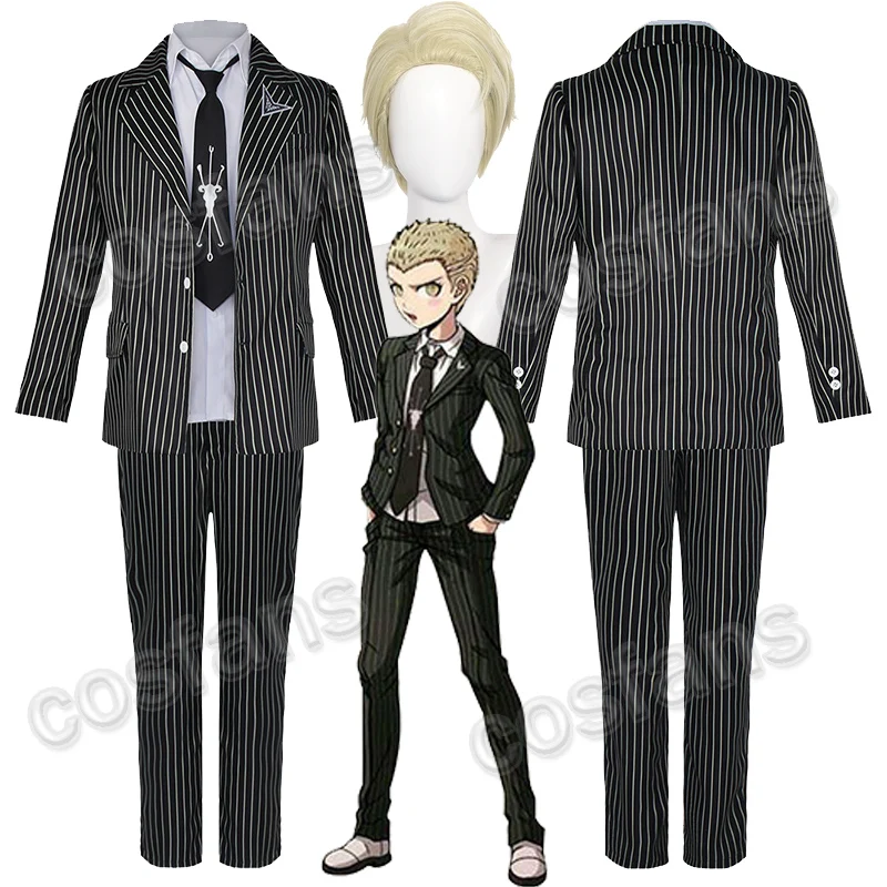 uper Danganronpa 2 Kuzuryuu Fuyuhiko Cosplay Costume Jacket Tie Uniform Wig Cosplay Anime Game Halloween Costume For Women Men