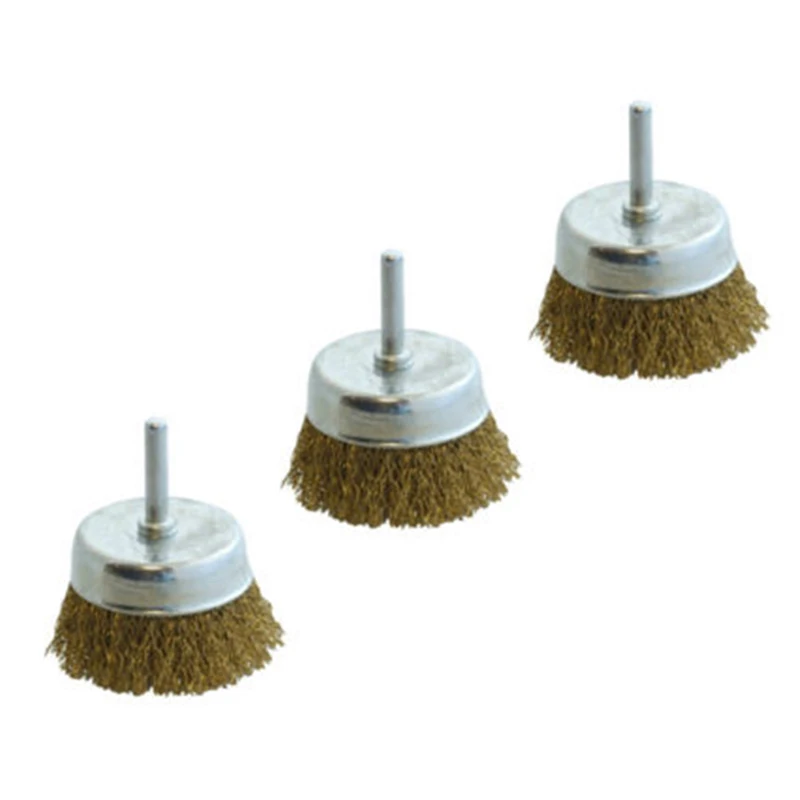 

6pcs Crimped Stainless Steel Wire Wheel Brush Cup Brush For Bench Grinder Rust