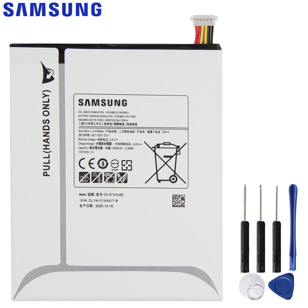 SAMSUNG оригинальный аккумулятор EB BT355ABE BT355ABA для Samsung GALAXY TabA 8 0 Tab5 SM T355 T350 P350 P355C