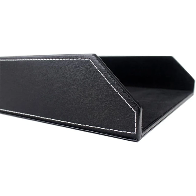 

PU Leather Collection Letter Tray,Document Desk Stackable Office File