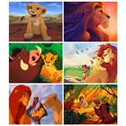 Алмазная мозаика Disney 5D, картина с изображением короля льва, детское украшение для дома, наборы для вышивки крестиком, алмазная вышивка, круглая дрель