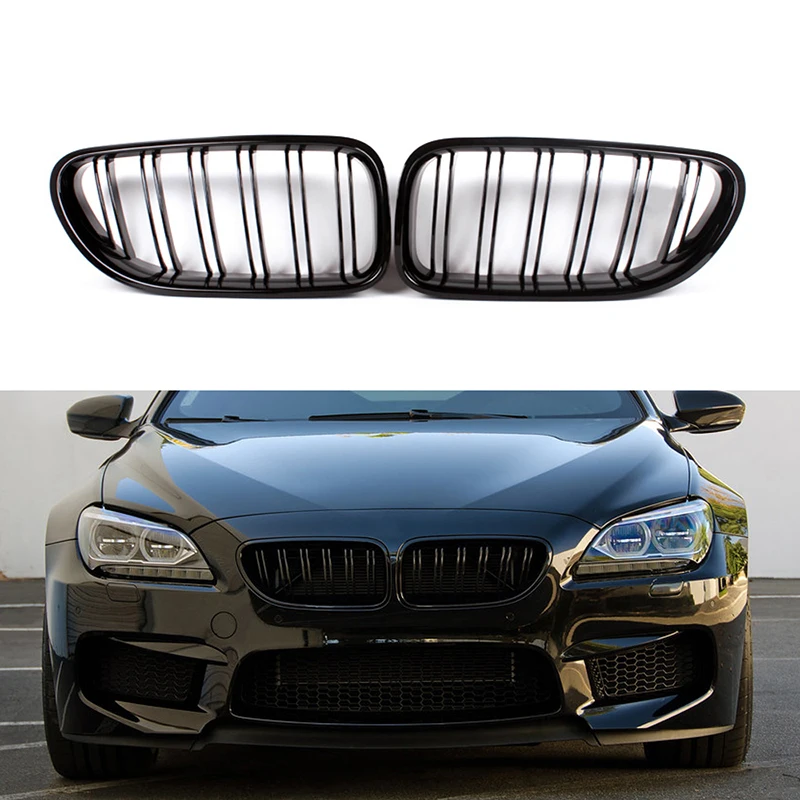 1 пара глянцевый черный M передний бампер гриль для BMW F06 F12 F13 M6 630i 640i 650i 2012