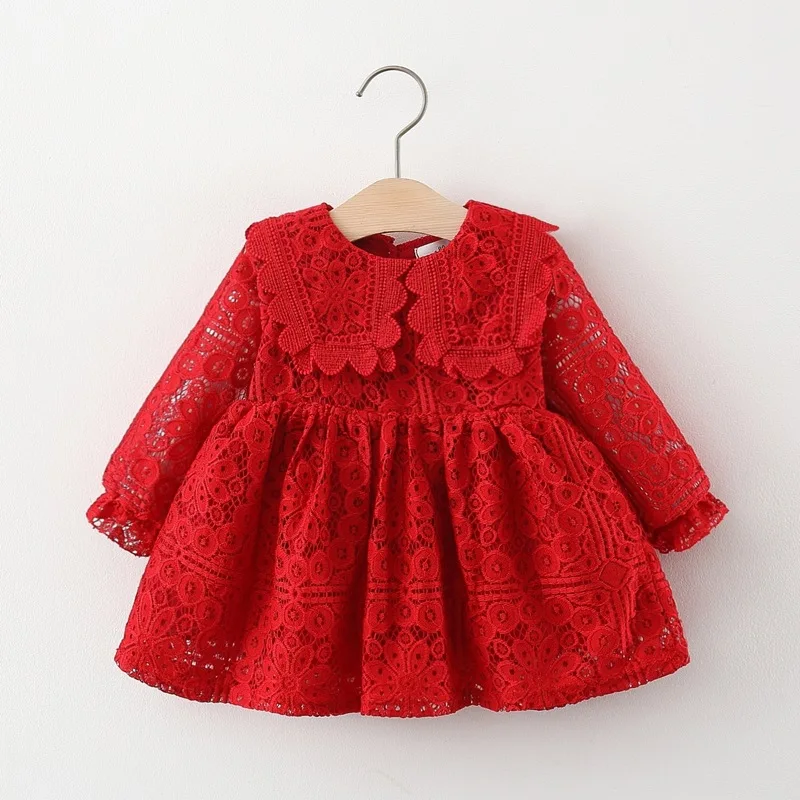 

Newborn Baby Girls Clothes Casual Long Sleeve Lace Dress for Baby Girl Clothing 1st Birthday Princess Party tutu Dresses Vestido