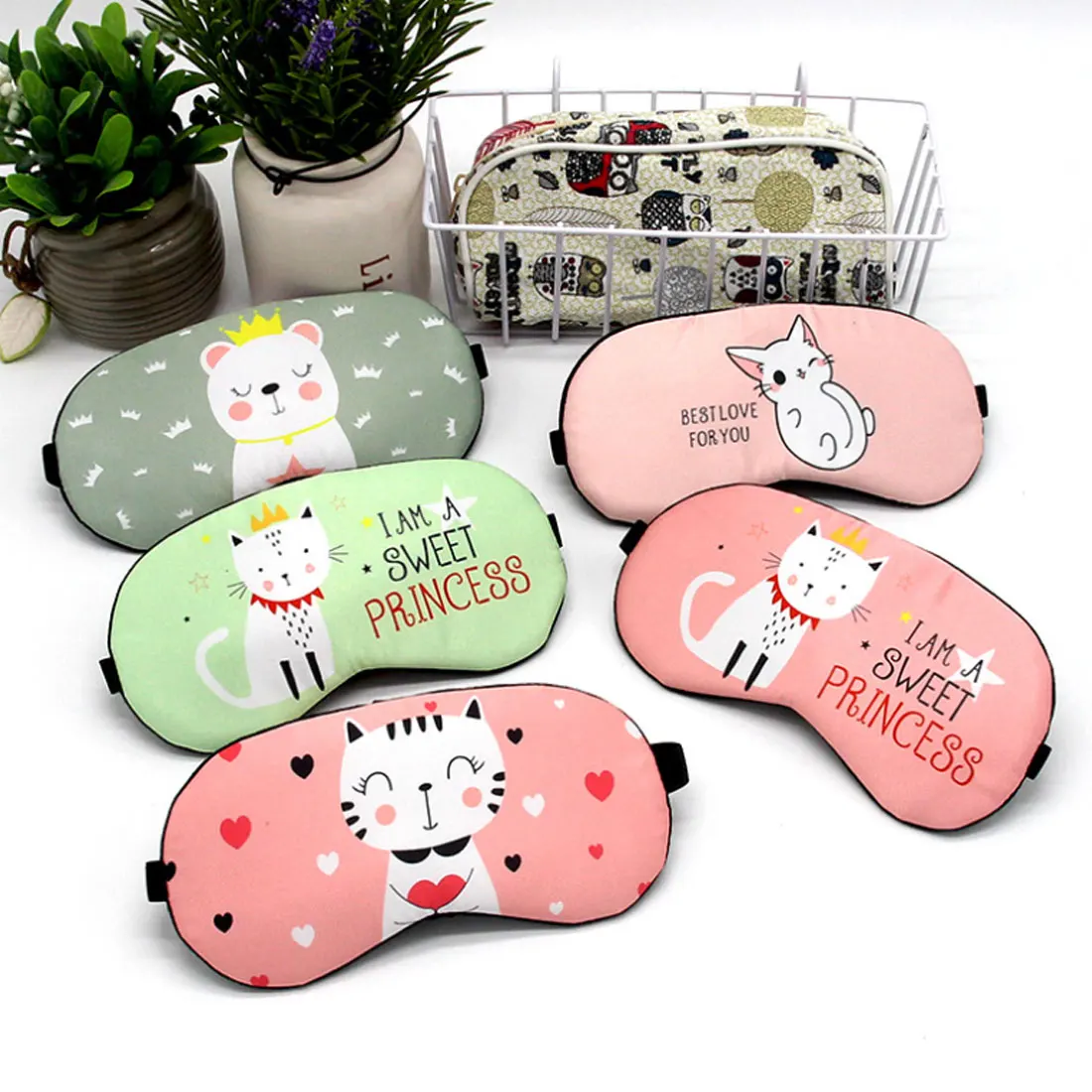 

Sleeping Eye Mask Blindfold Cartoon Eye Mask For Sleep Portable Travel Eyepatch Eye Cover Travel For Eye Relax Sleeping Aid
