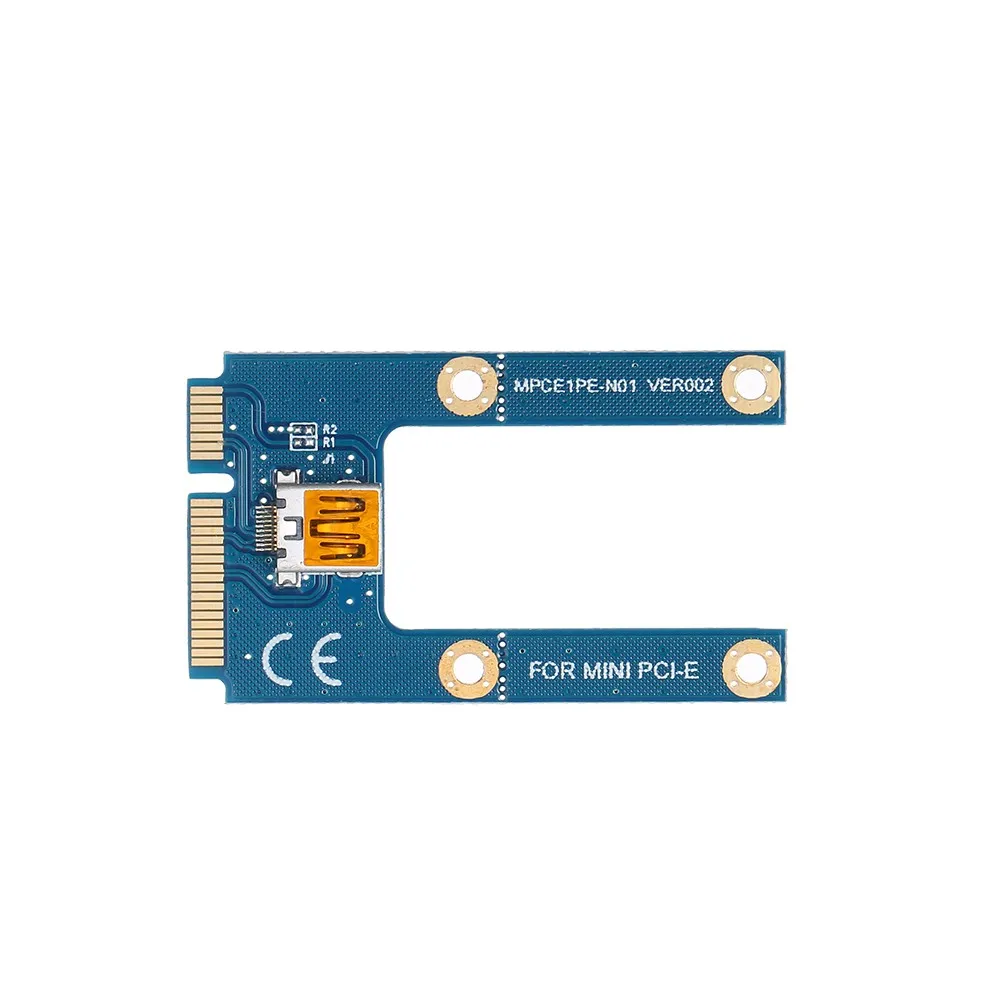 Mini PCI E к двойной карте адаптера PCIe 2 портам плата расширения переходника с кабелем