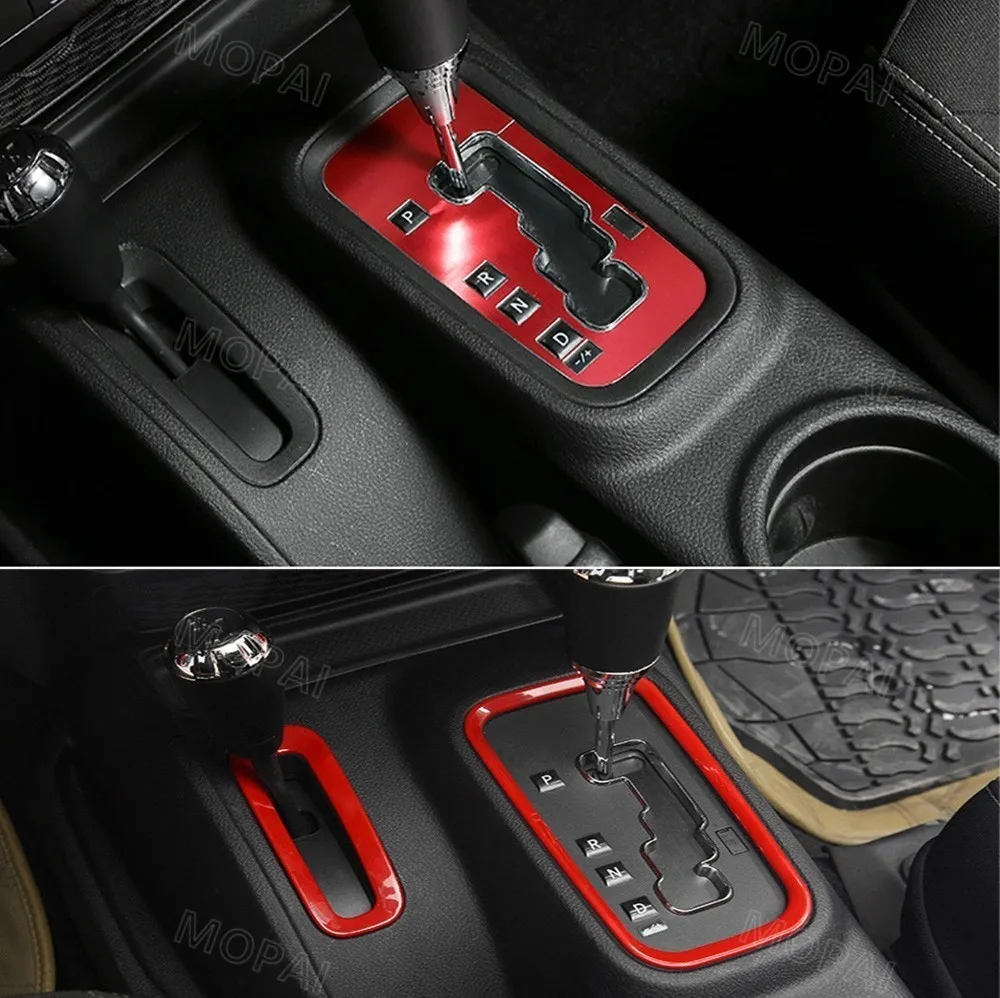 MOPAI молдинги для салона, красный набор для украшения салона автомобиля, наклейки для Jeep Wrangler JK 2011-, автомобильные аксессуары, Стайлинг