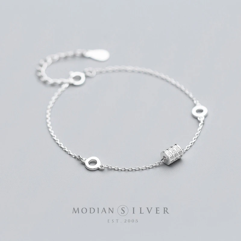 Modian 2019 новый модный геометрический Круглый Шарм роскошный браслет для женщин 925