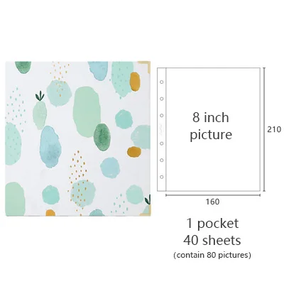 1 pocket turquoise Креативный Фотоальбом свадебный детский альбом для записи семейной памяти ручной работы Скрапбукинг проект жизнь вкладыш фотоальбом - Цвет: 1 pocket turquoise