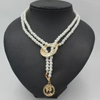 Новое поступление жемчужное ожерелье модное женское ожерелье Очаровательное ожерелье с монетами для женщин ювелирные изделия подарки ошейник
