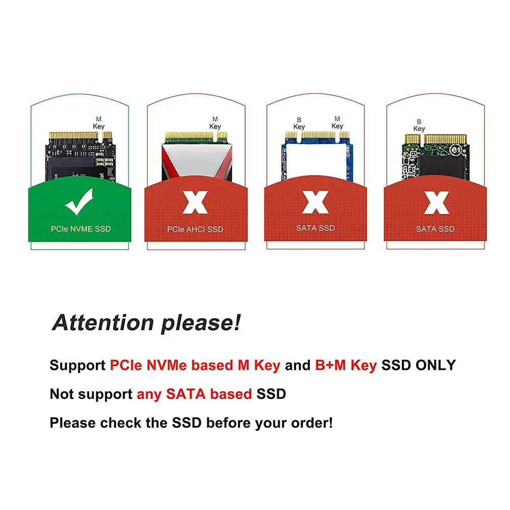 Переходник NVME на USB SSD 3 1 тип A адаптер для жестких дисков алюминиевый сплав 10