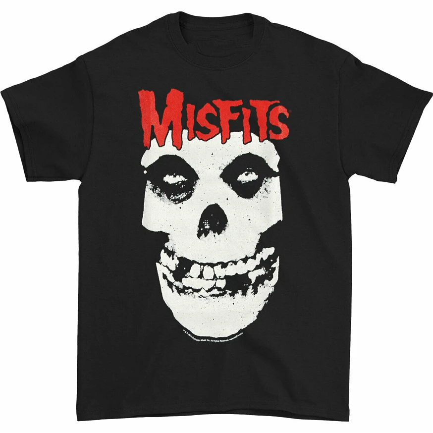 Misfits мужская красная футболка с черепом черная Повседневная | Мужская одежда