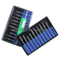 10pcs 2 354mm singledouble cut hard alloy rotary file set metal wood carving bits tools electric carbide milling cutter