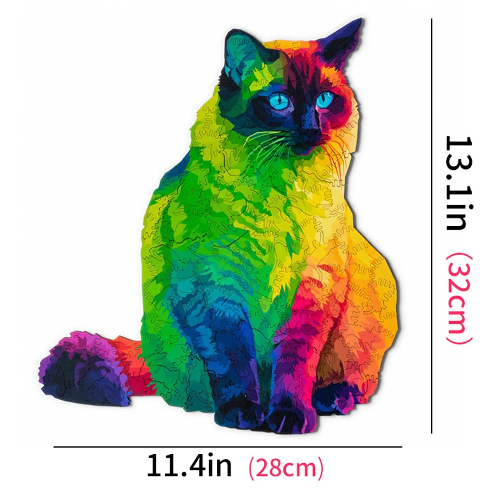 

Nature Theme Puzzle Rainbow Cute cat Wooden Puzzle Childrens Adult Puzzle House Decoration Party Gift Leisure Entertainment Toys