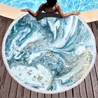 Летнее пляжное полотенце с круглым абстрактным принтом и кисточками, коврик для йоги, высококачественный Быстросохнущий ковер
