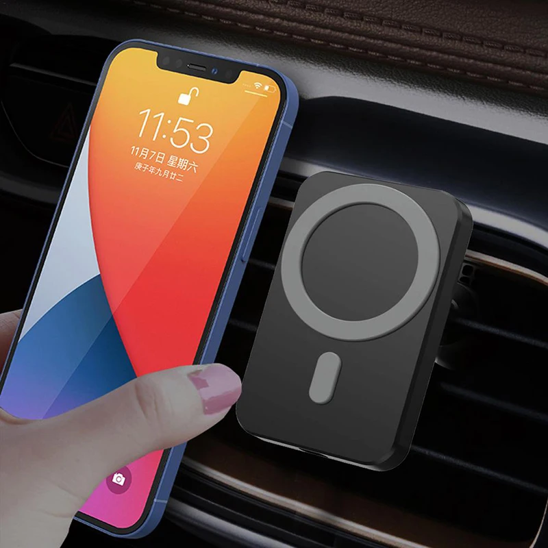 15W Magnetic Adsorption Phone Car Holder Mag Charger Safe Magnet Fast Wireless Charging Mount in For iPhone 13 Pro 12Pro Max | Мобильные