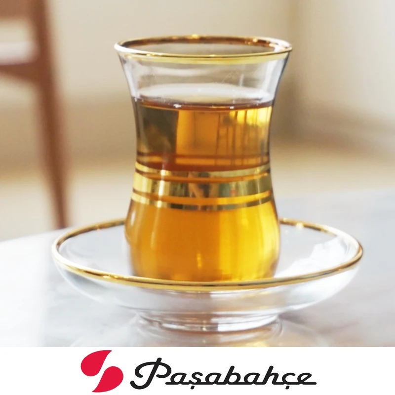 Турецкая черная чайная чашка 101 мл-200 мл импортная стеклянная без свинца с блюдцем