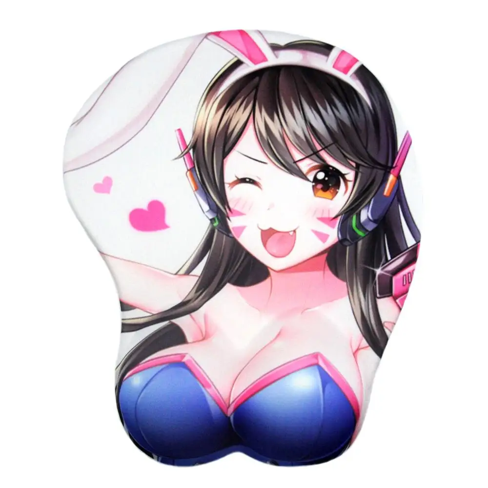 Аниме Коврик для мыши Overwatch D. VA 3D коврик для мыши силиконовый гель эргономичный коврик для мыши с поддержкой запястья dva коврик для мыши