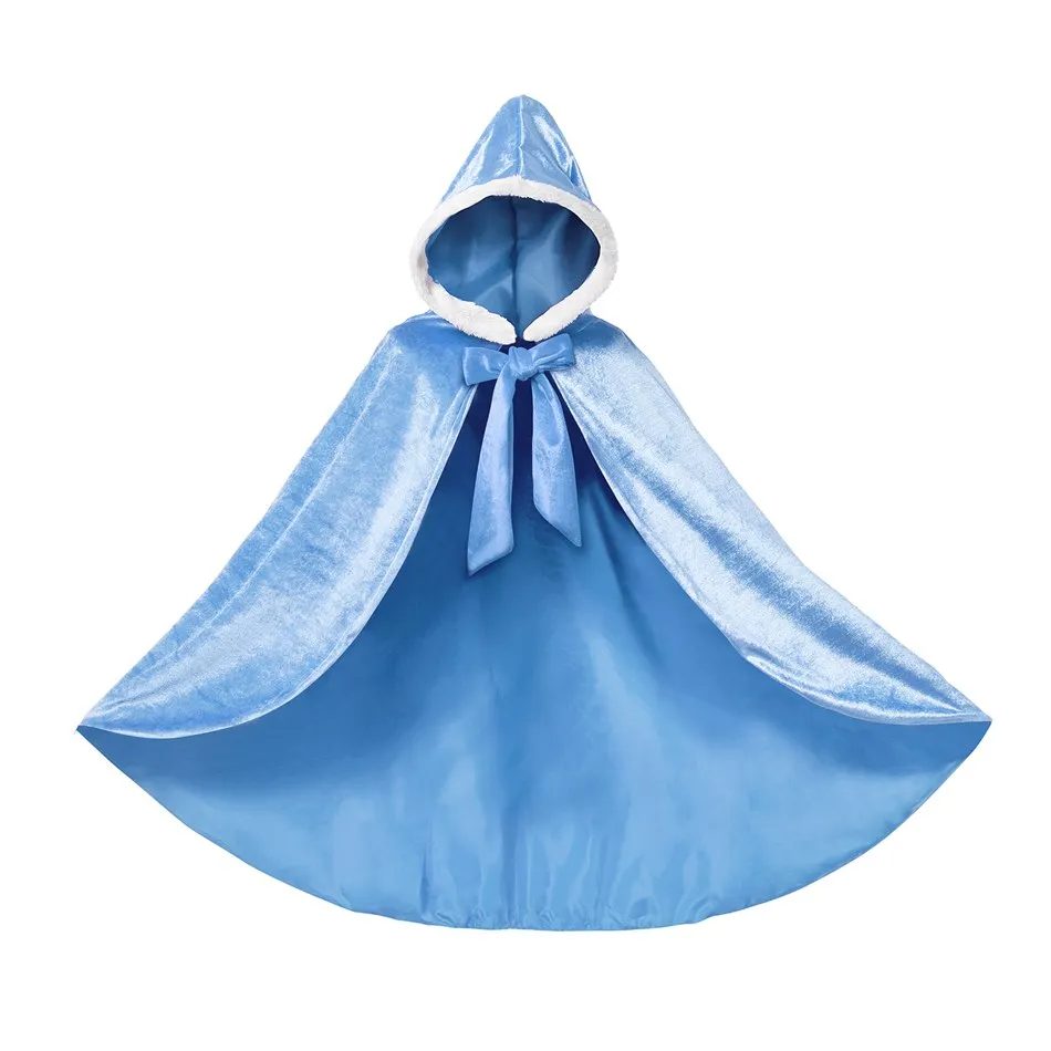 MUABABY Girls Princess Dress up Accessories Hair Braid Children Long Cloak Jasmine Elsa Wig Mal Evie Wigs Magic | Мать и ребенок
