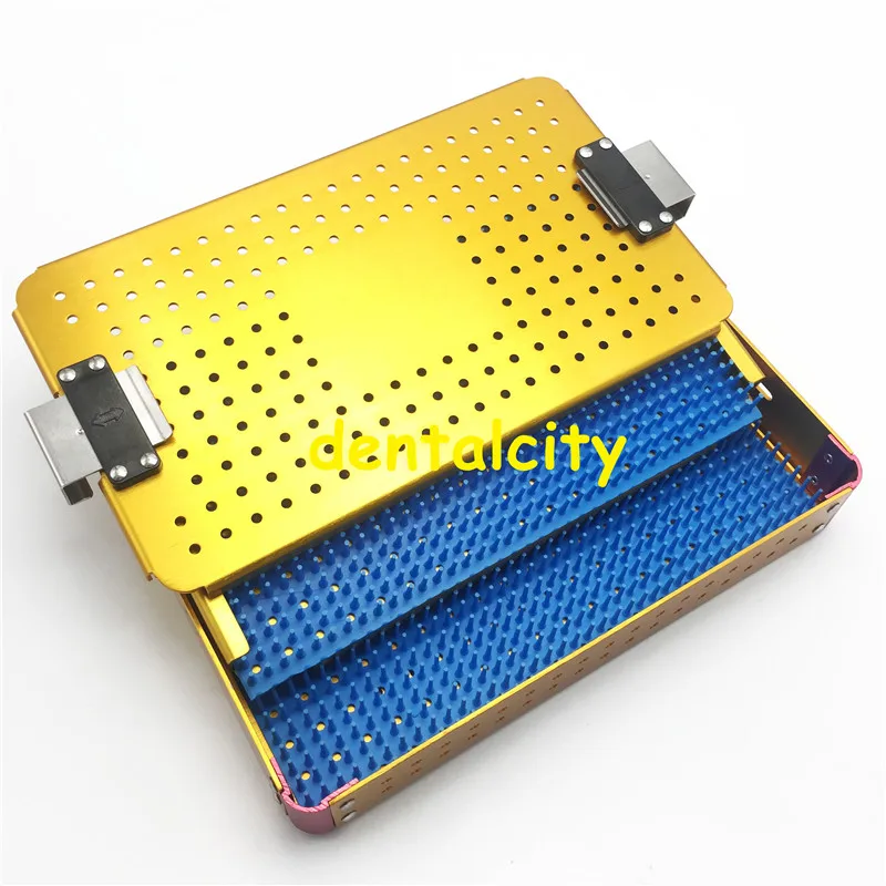 

1PC Silver Aluminium alloy sterilization tray case Ophthalmic/Dental surgical instrument box