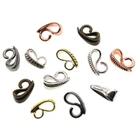 10pcslot 313mm copper necklace pendant pinch clip bail clasp beads pendant connectors for necklace diy jewelry making findings