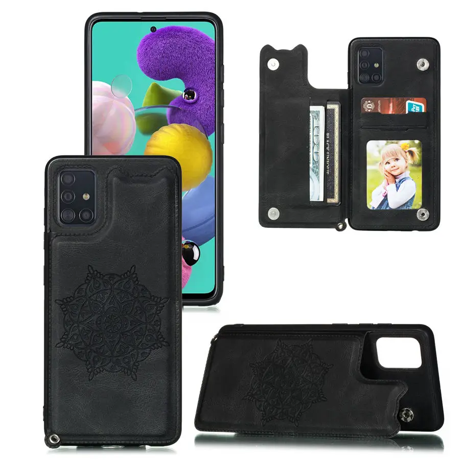 

Leather Back Panel Case For Samsung Galaxy A72 5G 4G 3D Mandala Wallet Case for Galaxy A72 A 72 Shell A72 SM-A726B A725F Cover