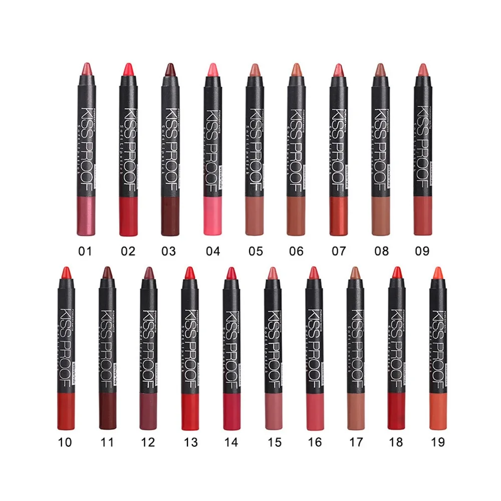 Новинка 19 цветов модная матовая подводка для губ помада ручка долговечные