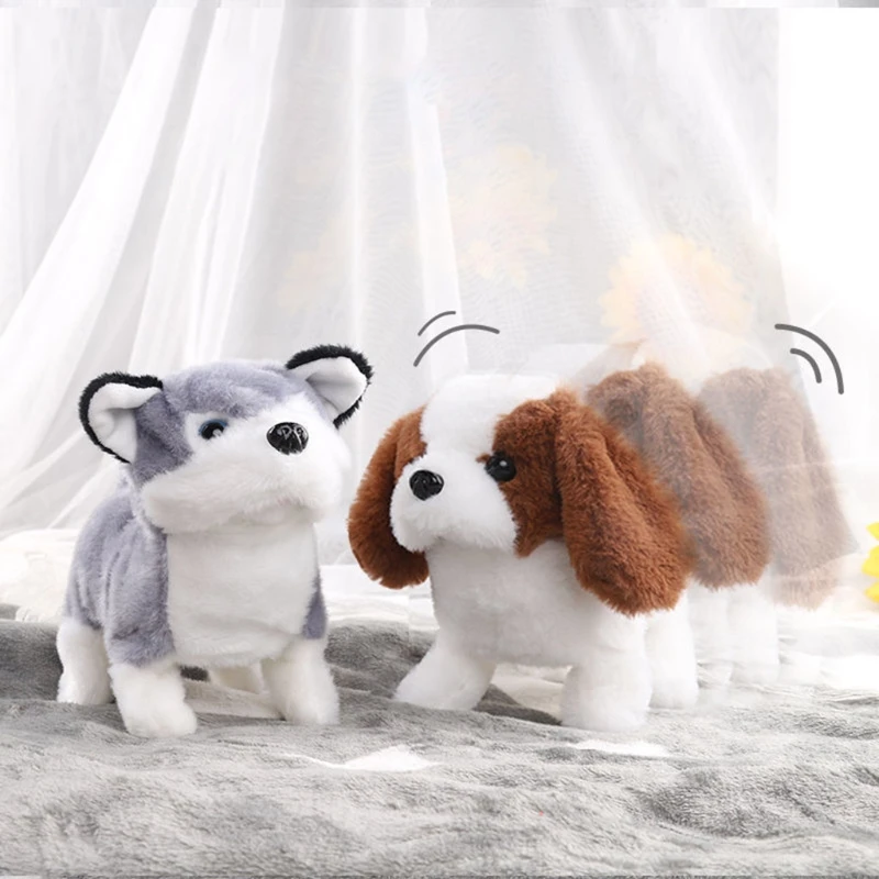 

Вечерние ничный подарок, мягкая электрическая кукла 7 дюймов, Реалистичная собака с t/t лай, праздничный подарок для детей M3GE