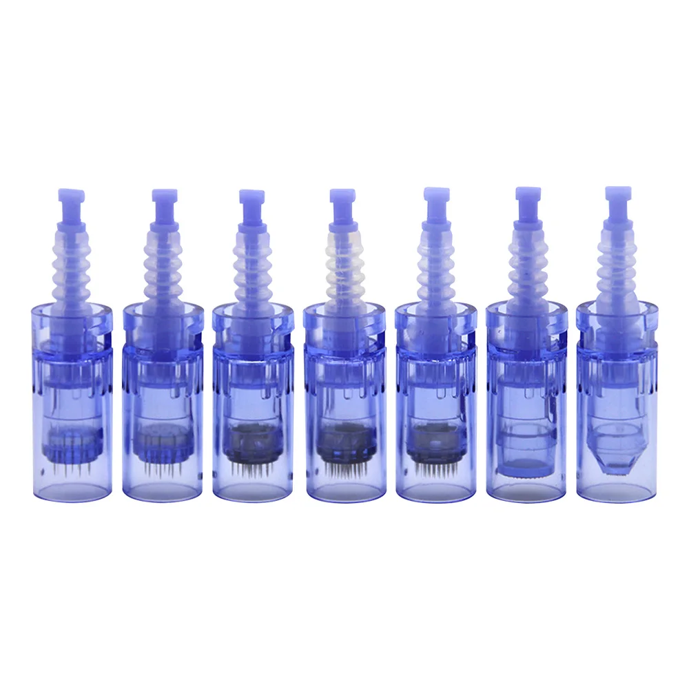 

5PCS Micro Needles-Bayonet Cartridge Needle Tip Blue,Be For Dr.Pen 12/36/42 Needles,3D/5D Nano Needles,Electric Care Beauty Tool