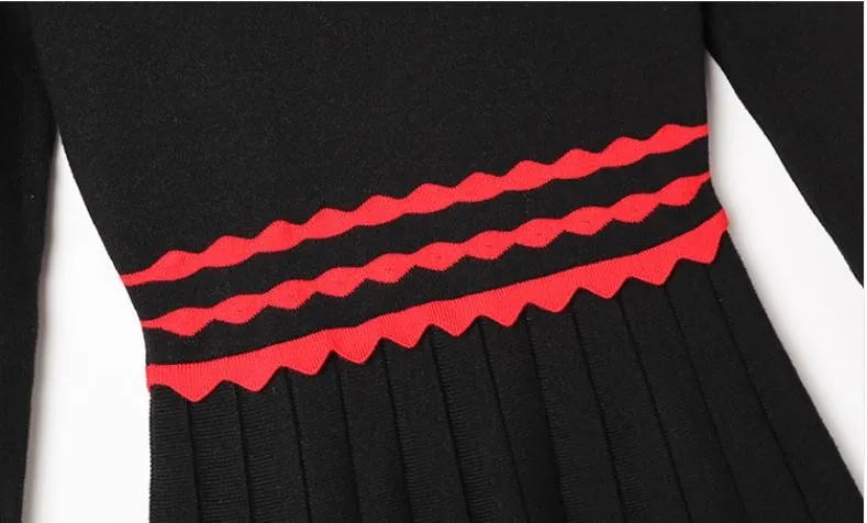 

Korean 2020 Autumn Winter Knitted Women Dress Pullover Long Sleeve A-line Sukienki Robe Femme Elegant Office Lady Party Dresses