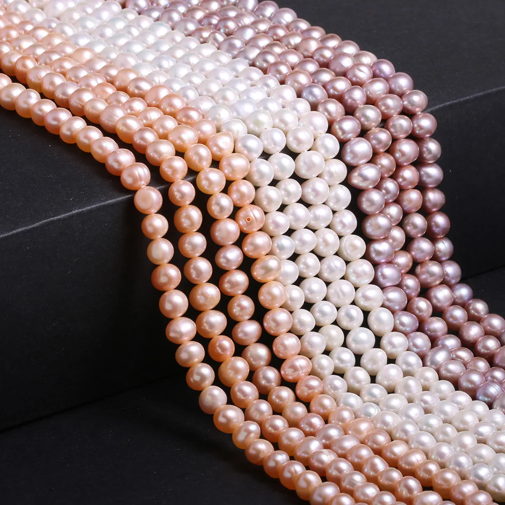 

AA Charm Pearl Beads Natural Freshwater Baroque Pearls for Necklace Bracelet Jewelry Making DIY 14 Inches Wholesale