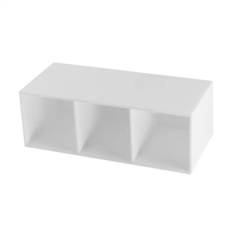 

Desktop cosmetic storage box Acrylic makeup brush storage box holder 3 slot lipstick tool makeup brush box (random color)