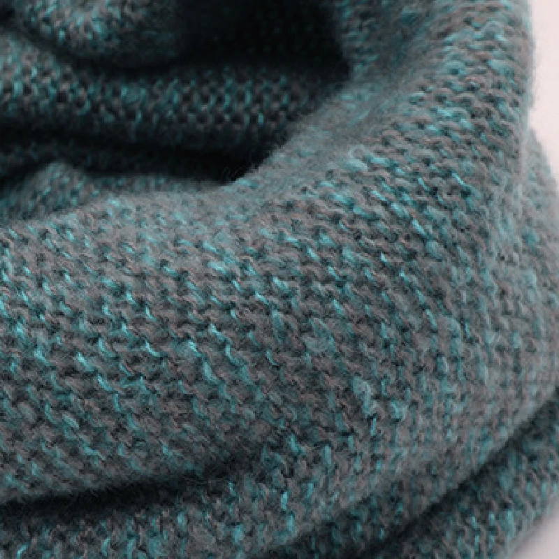 Теплый зимний шарф-кольцо Женский вязаный Модный снуд шарфы мужские шейные