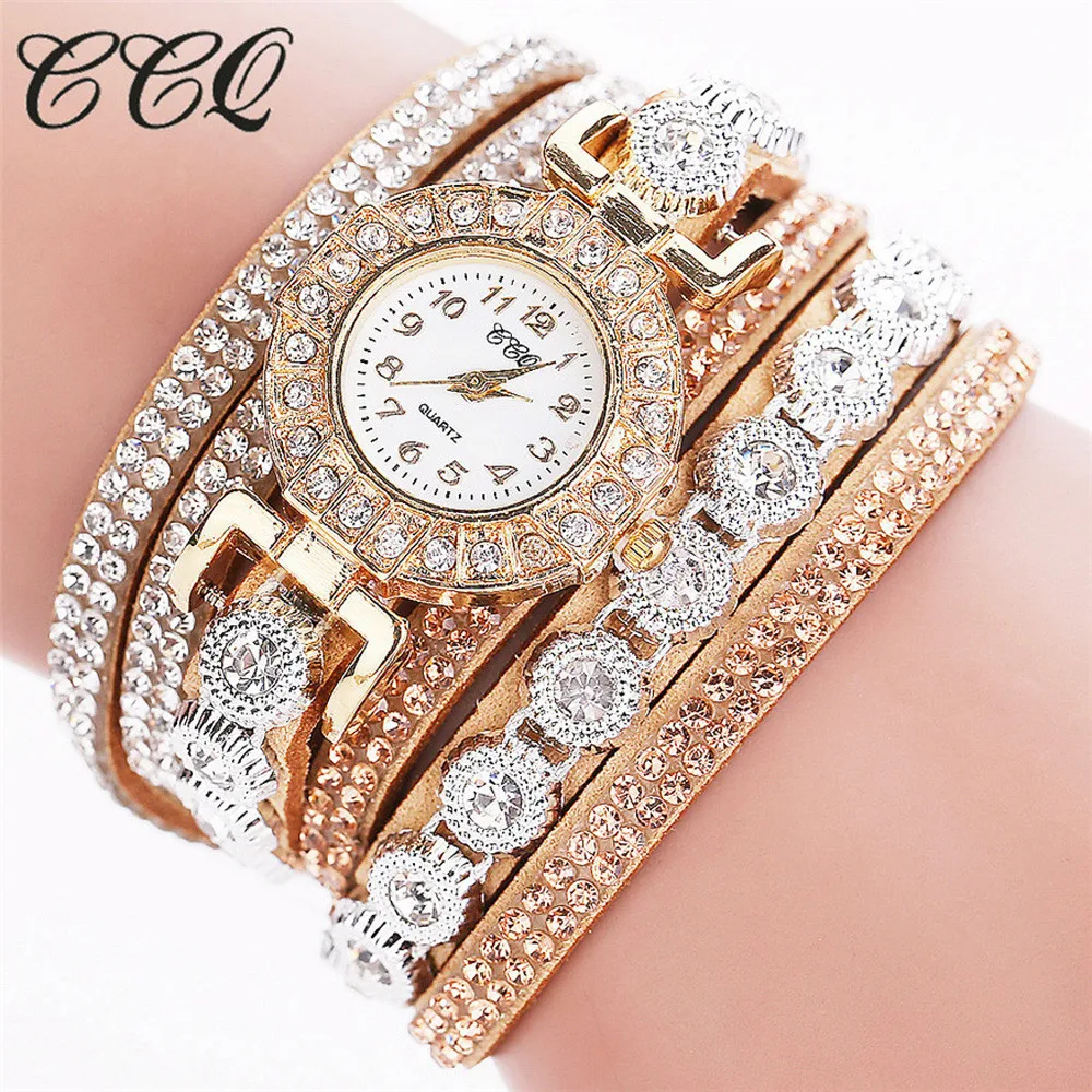 

Women Rhinestone Watch Bracelet Watch Reloj Women Casual Analog Quartz #W5