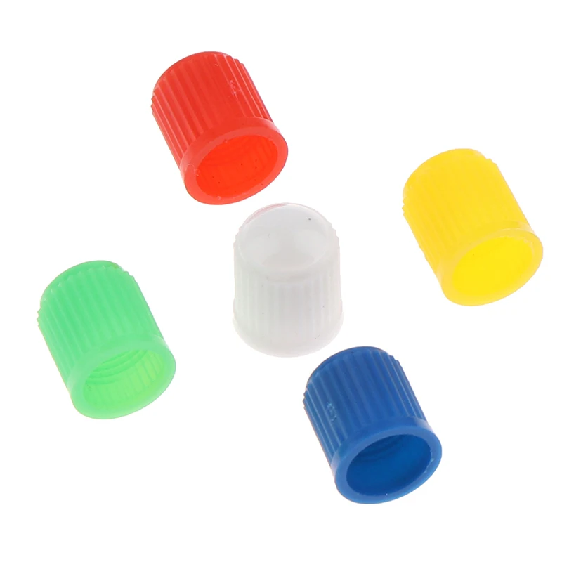 

100Pcs Bikes Wheel Valve Stem Plastic Caps Colorful Air Dust Waterproof Covers For Bicycles Cars Colorful Tyre Tire