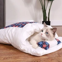 removable dog cat bed pets sleeping bag sofas mat winter warm cats house cats dog puppy deep sleeping mat cat accessories