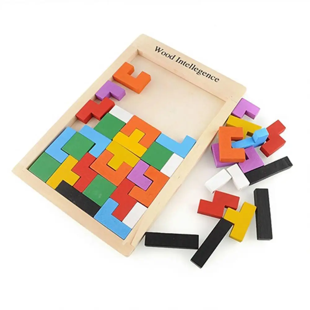 

Wooden Block Kids Early Educational Toys Children Game Intellegence Jigsaw Puzzle