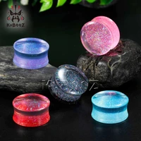 kubooz new simple transparent acrylic ear piercing tunnels plugs mutil color ear gagues expanders body jewelrry for women men