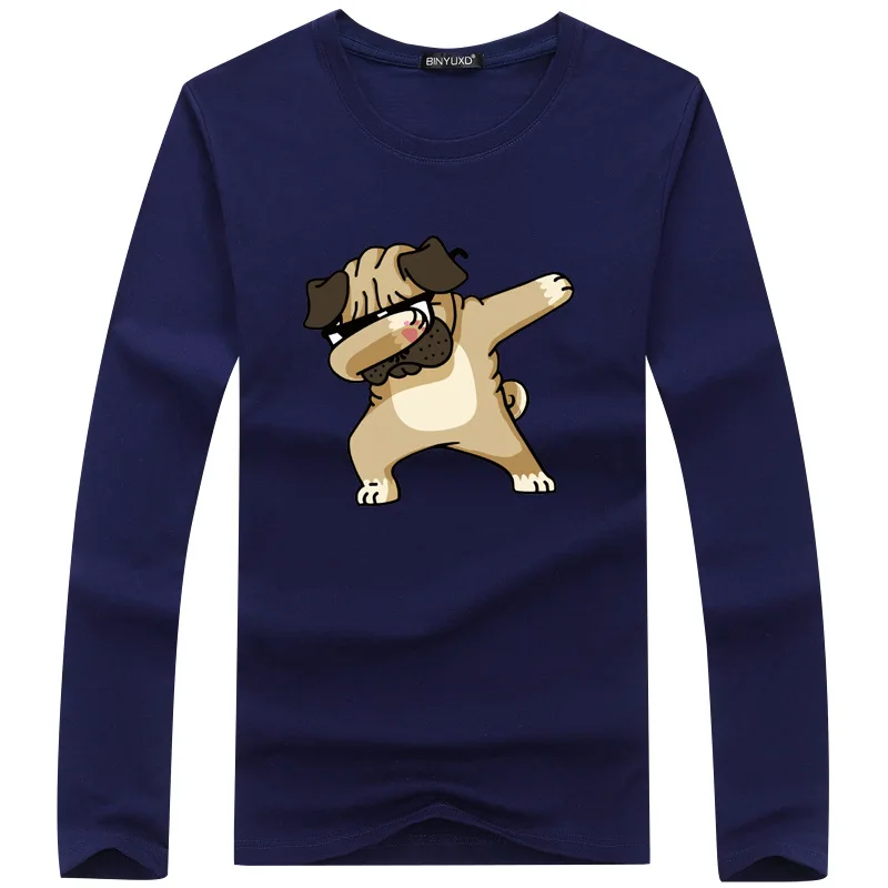 Мужская хлопковая футболка с длинным рукавом модная хипстерская Футболка