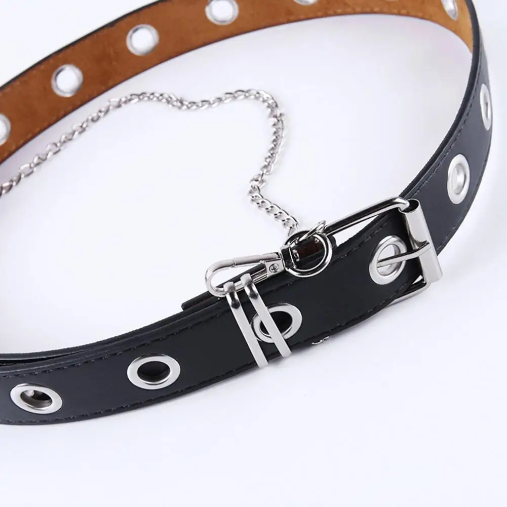 

Women Fashion Faux Leather Waistband Punk Style Metal Buckle Belt Accessories