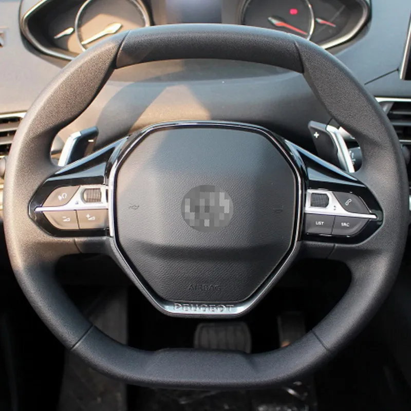 

Car Steering Wheel Horn Cover For Peugeot 4008 2012 2013 2014 2015 2016 2017 2018 2019 Auto Accessories Plastic ABS