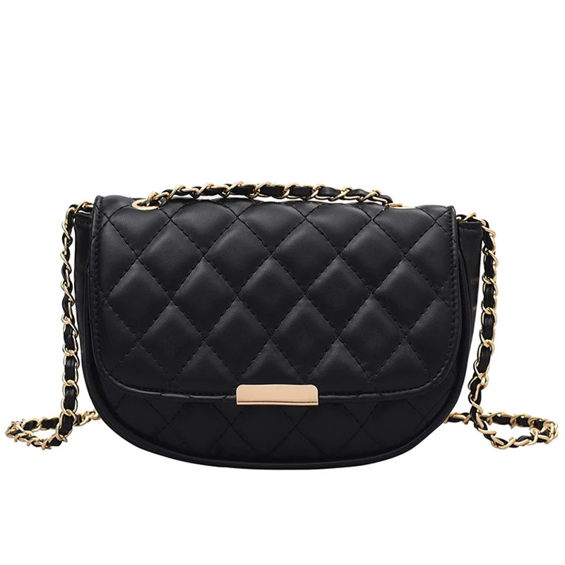 

Crossbody Lattice Mini bag 2021 Fashion New High-quality PU Leather Women's Designer Handbag Chain Shoulder Messenger Bag Purses