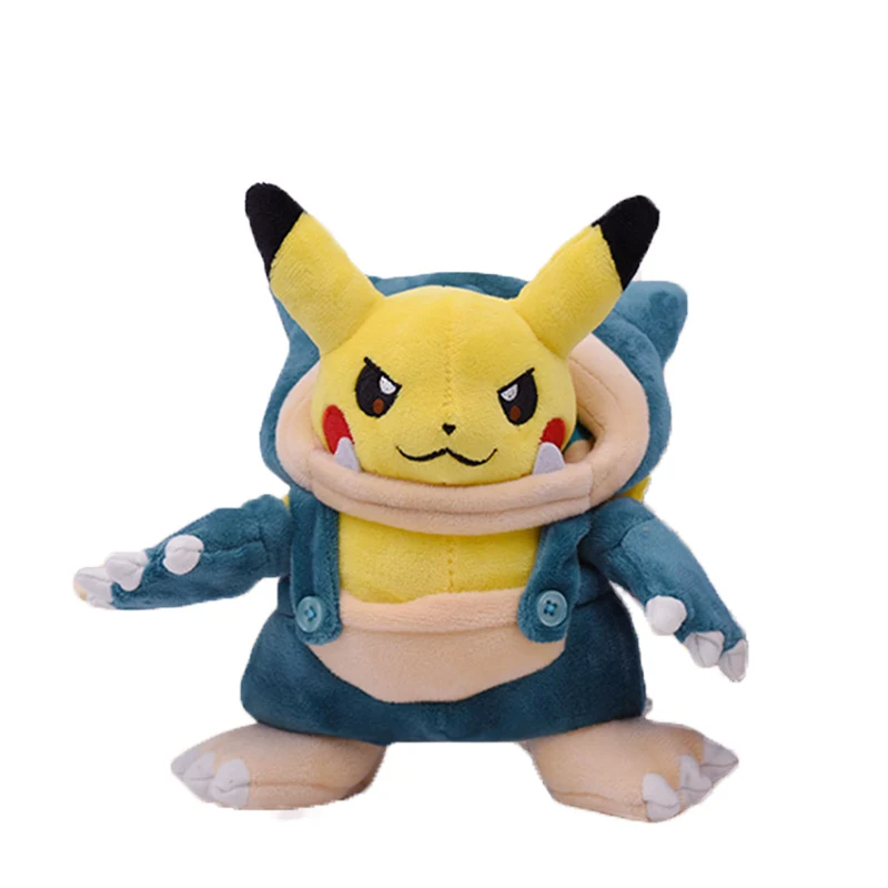 21 см Пикачу Косплей Плюшевые игрушки Ampharos Snorlax Garchomp одежда маска хлопок мягкие животные Peluche куклы для детей Рождество